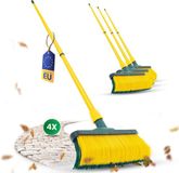 Novaliv Jeu de balais griffes 40 cm bois avec manche télescopique