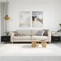 vidaXL Salontafels 2 st 50x50x40 cm bewerkt hout zwart