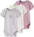 NAME IT NBFBODY 3P SS FLOWER NOOS Romper Unisex Jet Stream 3-pack