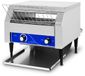 VERTES Transportbandtoaster met roestvrijstalen transportband (2640W, 230V, professioneel horecamodel voor toast en hamburgerbroodjes, extra compartiment, 2 uitvoerlades, 7 snelheidsniveaus, kruimellade, 2 standen)