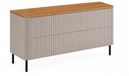 3xE living Meuble sous-vasque 120 cm, cachemire/chêne craft, pieds noirs