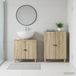 Maison Exclusive - Ensemble de deux meubles de salle de bain, modèle ALKMAAR, en chêne Sonoma