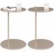Idmarket – Lot De 2 Tables D'Appoint Rondes 40 Cm – Tables De Chevet En Métal Taupe – Design Rétro Et Moderne – Idéal Pour Salon Et Chambre