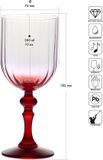 KROSNO GLASS KROSNO Wijnglazen 300 ml met rode steel, set van 2 – voor rode en witte wijn, mocktails en water – loodvrij kristal – vaatwasserbestendig – Celebration Moments Bubble