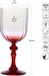KROSNO GLASS KROSNO Wijnglazen 300 ml met rode steel, set van 2 – voor rode en witte wijn, mocktails en water – loodvrij kristal – vaatwasserbestendig – Celebration Moments Bubble