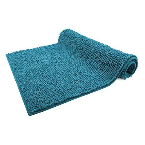 WohnDirect Badmat petrol • Badmat om te combineren met set, antislip en wasbaar • Badmat, WC-garnituur • 70x120cm