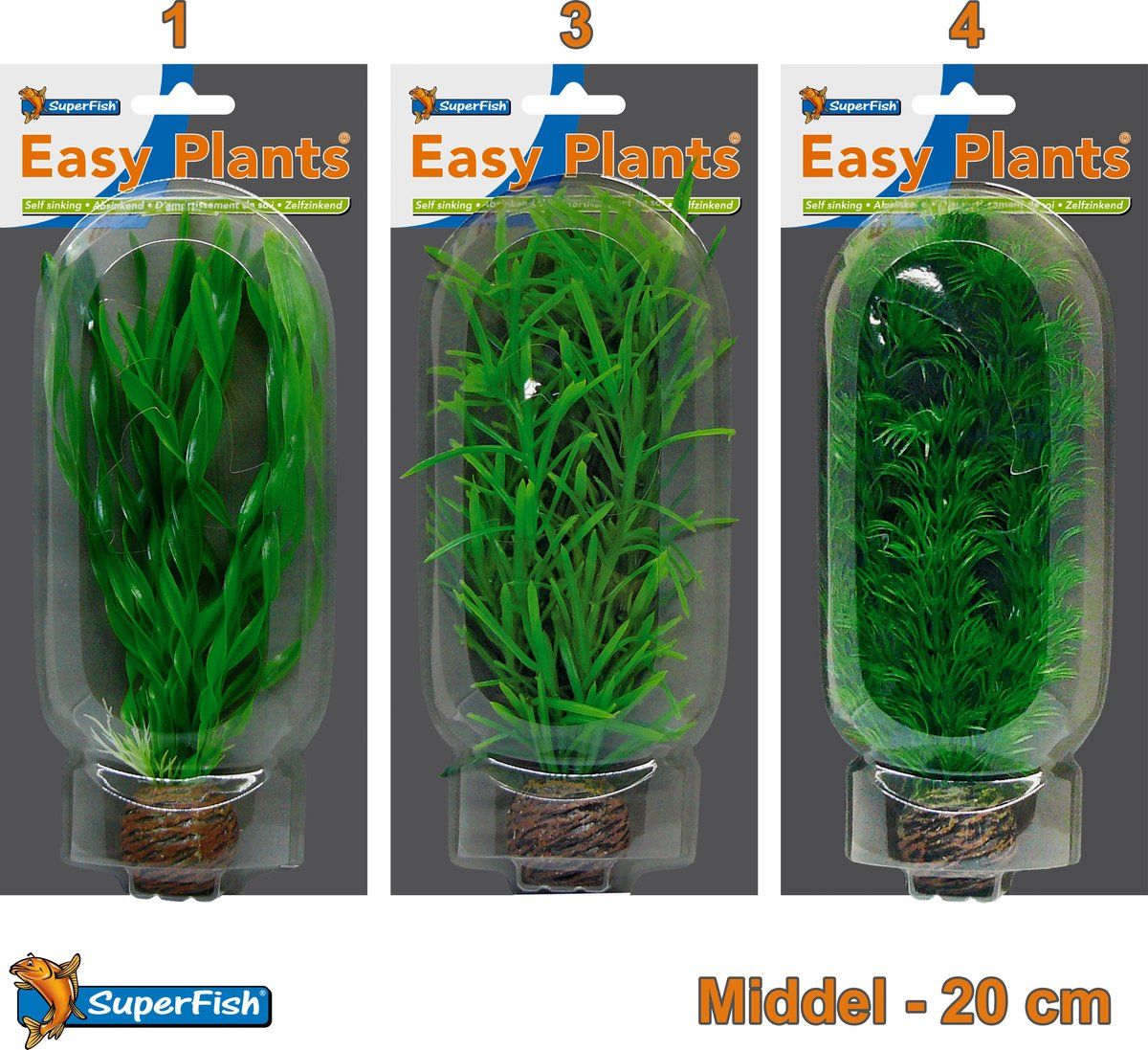 SuperFish Easy Plants Aquarium kunst planten middel (Combinatieset 3)