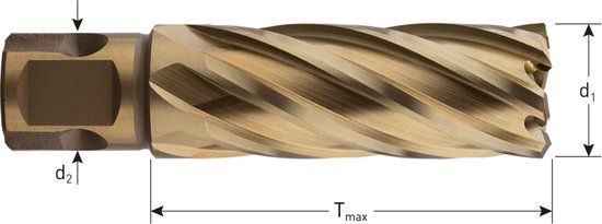 Rotec HSS-XE Kernboor GOLD-LINE, universeel 19, ø49x55