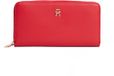 Tommy Hilfiger Portemonnee Ritsportemonnee Unisex Polyurethaan Rood