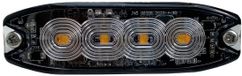 Berger & Schröter LED Front- Heckblitzer orange E9 10R-06 1386, SAE W117, X A1 E9 00.1957 Frontflitser 12 V, 24 V werkt op boordnet Schroefmontage, Plakmontage