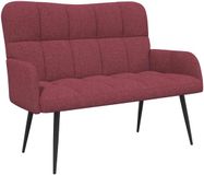 vidaXL 2-Zits Sofa Wijnrood Stof 115 x 61 x 87 cm