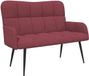 vidaXL Canapé 2 places Vin rouge Tissu 115 x 61 x 87 cm