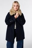 MS Mode Jas Manteljas met faux fur kraag
