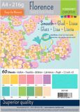 Vaessen Creative Cardstock - Multipack Lente - A4 - 60 vellen - Glad - 216 g