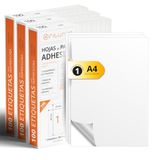 A4-vellen Ofituria A4-vellen met witte zelfklevende etiketten, 1 per vel, 300 vellen