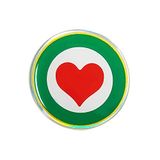 Quattroerre 14141 sticker 3D Italië Coccarda met hart