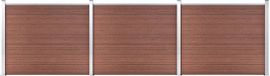 vidaXL Schuttingpanelenset - 526x146 cm - HKC - Bruin