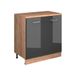 Vicco Uitbreidingskast Rion, Antraciet Hoogglans/Goudkleurig Eiken, 80 x 46 cm