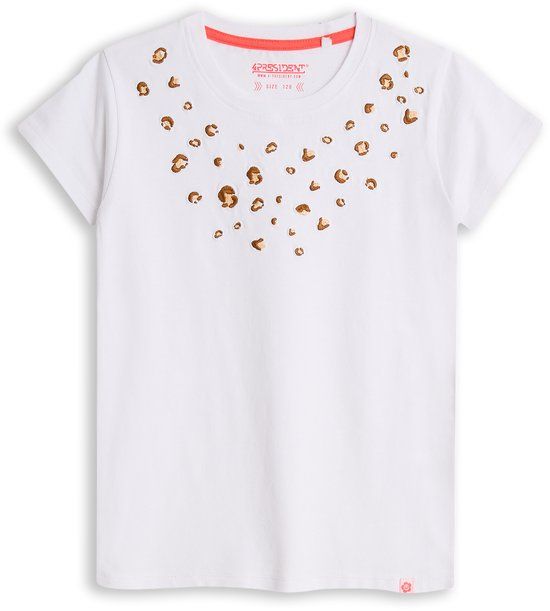 4PRESIDENT T-shirt meisjes - Bright white - Maat 128