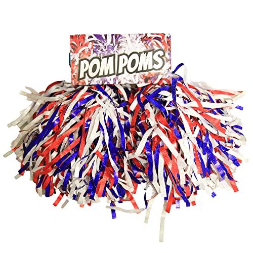 Bristol Novelty BA1323 Poms | voor dames | rood/wit/blauw, meisjes, één maat