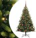 vidaXL Kunstkerstboom met scharnier 150 leds groen 120 cm pvc en pe