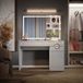Vicco Kaptafel Adela Wit 115 cm met LED-spiegel