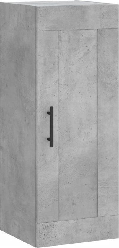 vidaXL Wandkast 34,5x34x90 cm bewerkt hout betongrijs