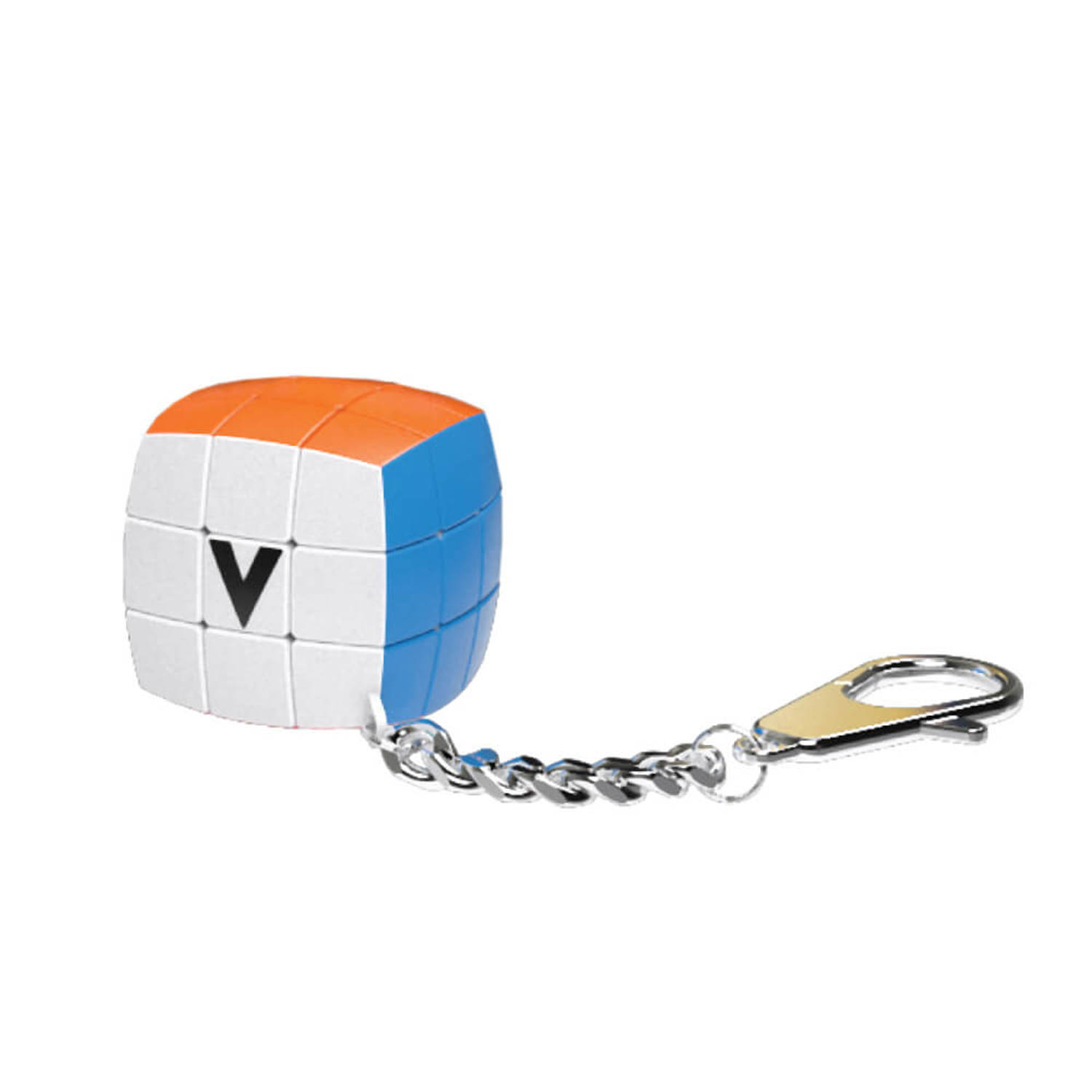 V-cube Sleutelhanger Pillow-puzzel 3,5 X 3,5 Cm Oranje/blauw