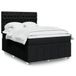 Maison Exclusive - Sommier à lattes de lit avec matelas noir 140x200 cm tissu