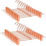 Amber Home 24 Pack Rose Koper Goud Metalen Broek Rokken Hangers 30 cm