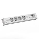 Bachmann POWER FRAME 4xCEE7/3 1xCM 1xUSB A/C 22W 0,2m RAL9010