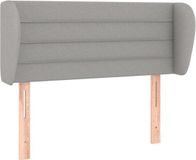 vidaXL Hoofdbord met randen 93x23x78/88 cm stof lichtgrijs
