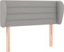 vidaXL Hoofdbord met randen 93x23x78/88 cm stof lichtgrijs