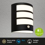 Briloner LED Wandlamp Zwart - Accu - Touch - Timer - Verwisselbare Batterij