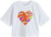 Next - Meisjes - T-shirt met hartlovertjes - Wit