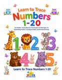 Learn to Trace Numbers 1-20: Preschool Handwriting and Counting Workbook for Kids Ages 3-5
