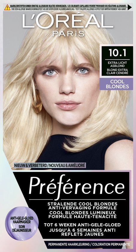 L'Oréal Récital Préférence 10.1 - Extra Licht Asblond - Haarverf met Color extender