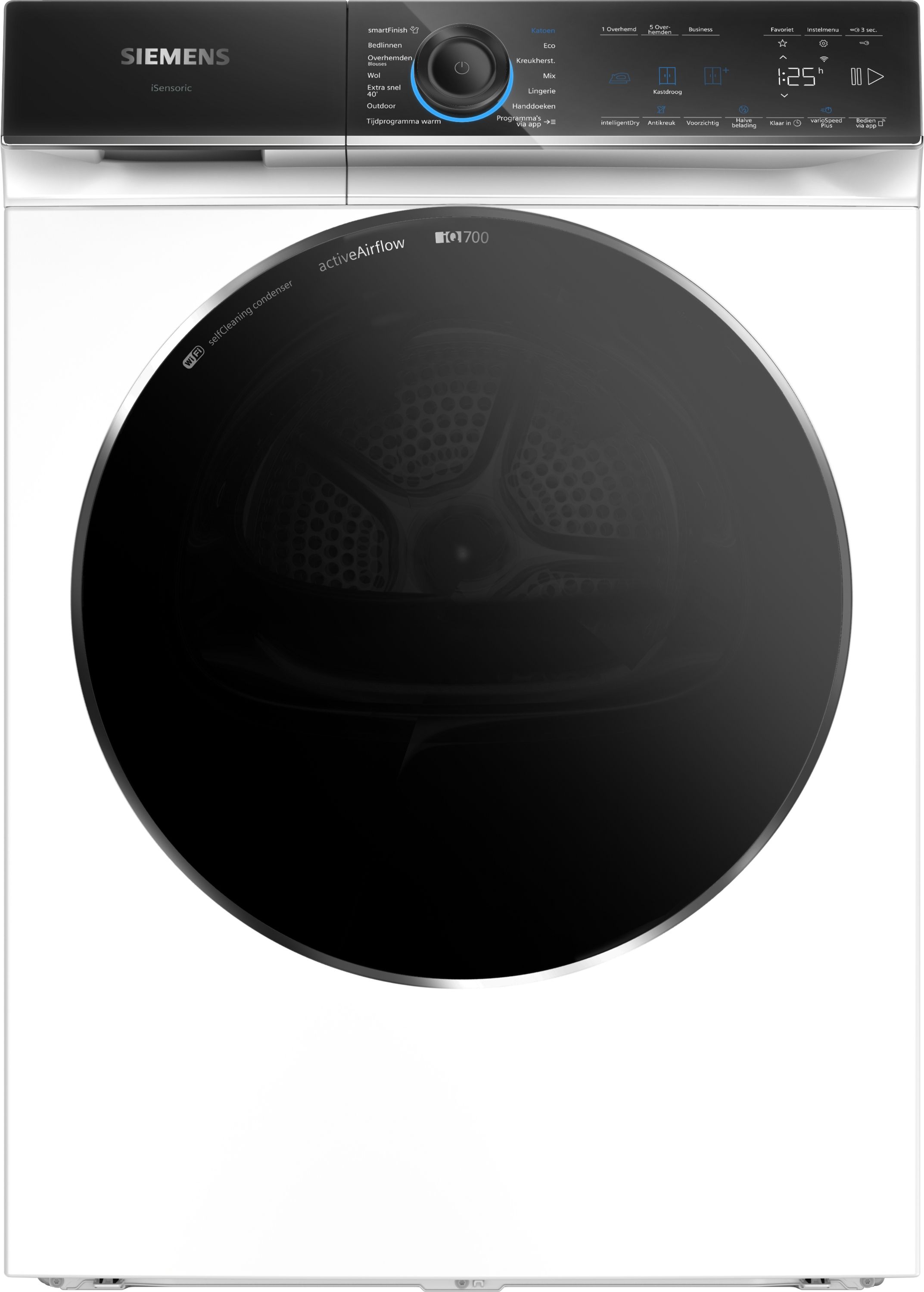 Siemens WR47B2C7NL iQ700 Warmtepompdroger - 9 kg - Wit - SmartFinish, arioSpeed Plus, Zeer stil