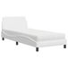 vidaXL Lit avec matelas "Dover" similicuir blanc 90x190 cm