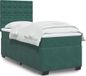 Maison Exclusive - Lit boxspring avec matelas, vert foncé, 100x200 cm, velours