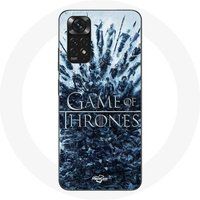 Maniacase Hoesje voor Xiaomi Redmi Note 11S 4G Game of Thrones seizoen 8 Aflevering 1 De IJzeren Troon Tekens logo Grijs