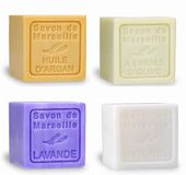 Le Chatelard 1802 Marseille Set Zeep 4x300 gram Arganolie-Olijf-Lavendel-Naturel - Franse Handzeep