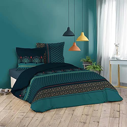 Douceur d'Intérieur Kelim Beddengoed - 260 x 240 cm - 3-delig - Katoen - Meerkleurig - Tweeling-XL