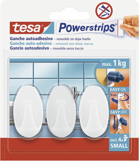 Haak voor ophanging TESA 1 Kg 3 Stuks (7 Onderdelen)