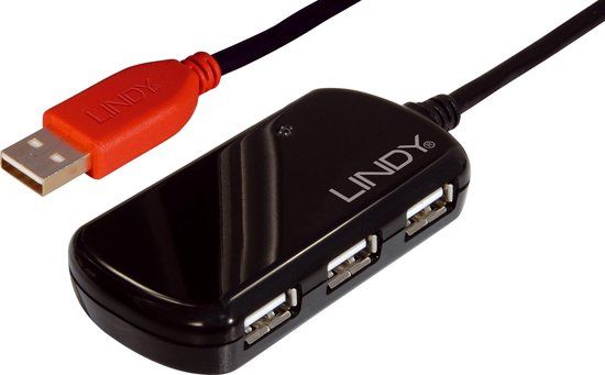 LINDY 42783 USB Hub - 12 m - Black