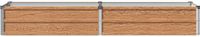vidaXL Lit de jardin surélevé Bois brun 160 x 40 x 24 cm Acier