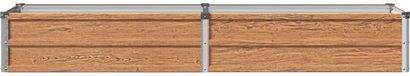 vidaXL Lit de jardin surélevé Bois brun 160 x 40 x 24 cm Acier