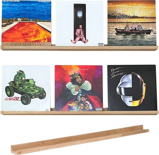 VinylCrafts LP Wandplank - Eiken - 100 cm - Bruin