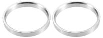 Solidchoice - 2 Pièces Alliage d'aluminium Bague de moyeu de roue de voiture