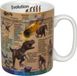 Merkloos Könitz Koffiemok Porselein - Themok Wetenschap - Dagelijks Gebruik - Gedecoreerd Binnen-Buiten - 490 ml - Multicolor